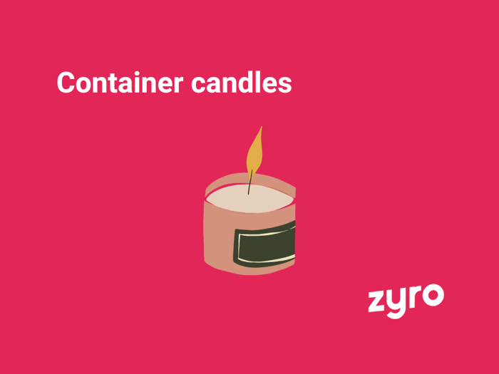 Container candle infographic