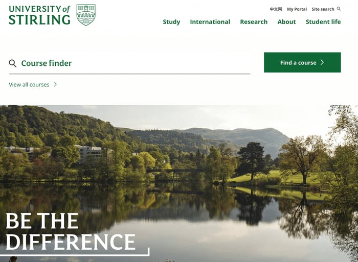 University of Stirling slogan