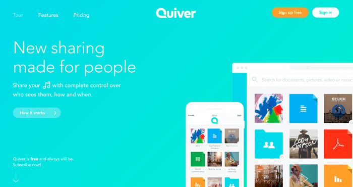 Quiver landing page