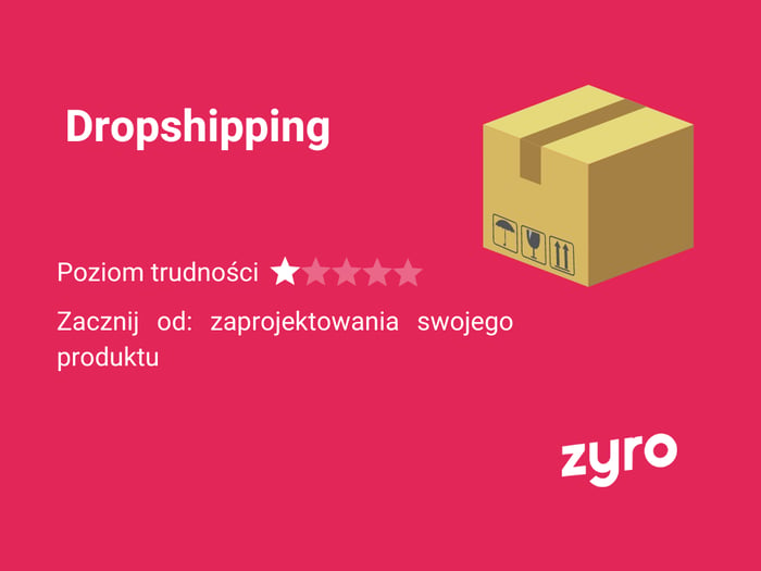 Infografika Zyro - pomysł na biznes w internecie - dropshipping