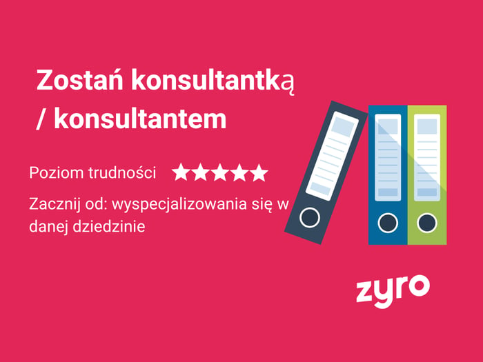 Infografika Zyro - pomysł na biznes w internecie - Załóż firmę konsultingową