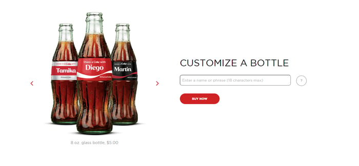 Coca-Cola customize a bottle program