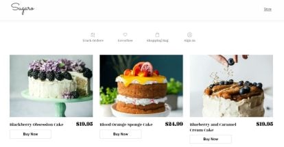 Template de site web de boulangerie 