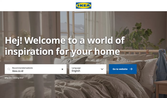 Ikea home page