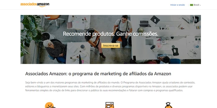 Portal de associados da Amazon