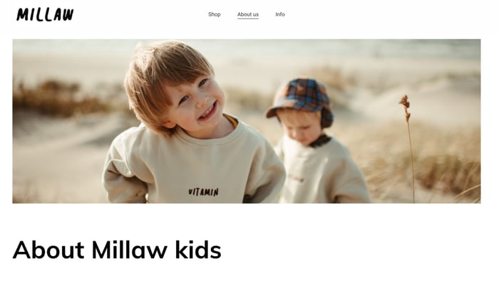 Millaw Kids about us page