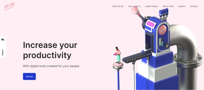Desain website warna mute