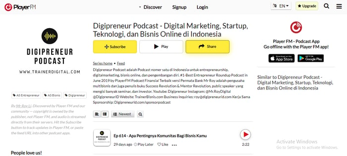 Podcast bisnis Digipreneur