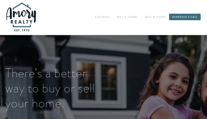 Amory Realty homepage