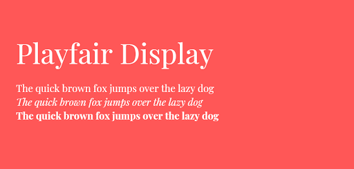 playfair display font