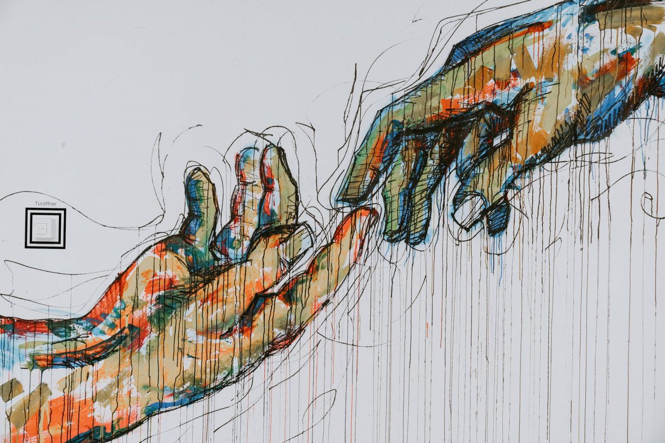 Touch Painting de Davinci como un colorido graffiti