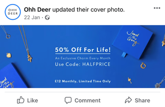 Pagina facebook di Ohh Deer