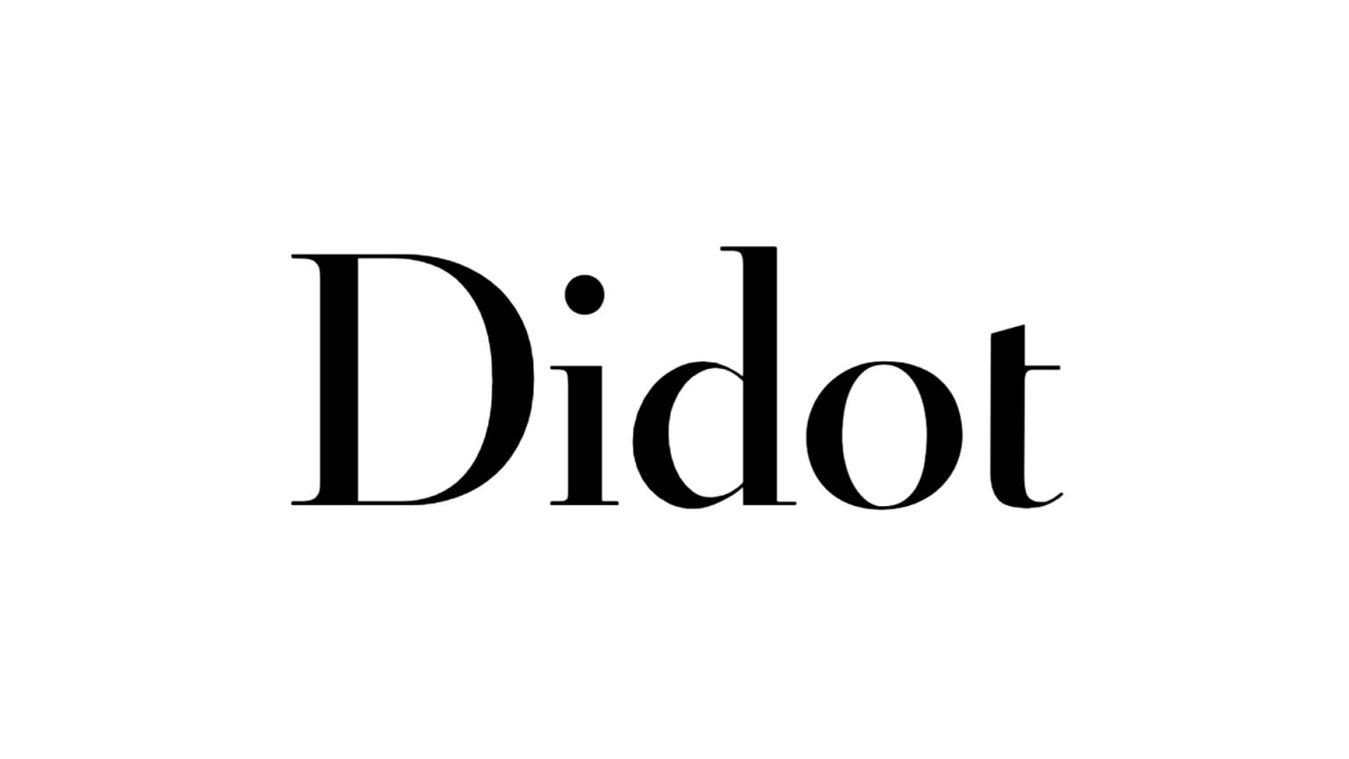 Didot logo lettertype voorbeeld